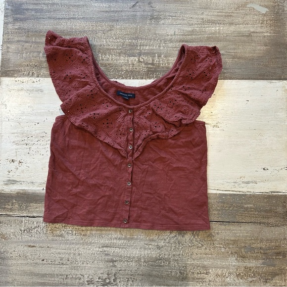 American Eagle Outfitters Tops Rose Colored Top Poshmark